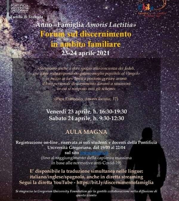 Gregorian University to Host Forum on “Discernment in the Family Sphere”